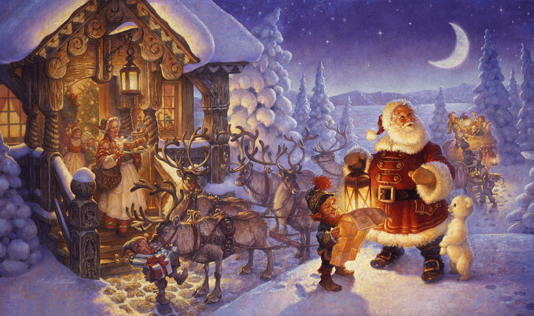 Santa Claus At The North Pole